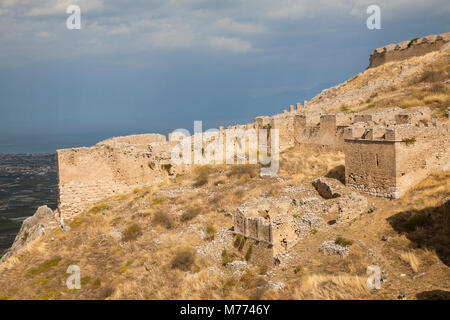 L'Europe, Grèce, Macédoine, Corinthe, acropole de Acrocorinth Banque D'Images