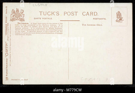 Une vue historique de la commune à Tunbridge Wells, une ville du Kent, en Angleterre. L'image représente l'espace public tel qu'il apparaissait à la fin du XIXe siècle ou au début du XXe siècle, offrant un aperçu de la vie sociale de la ville. Banque D'Images