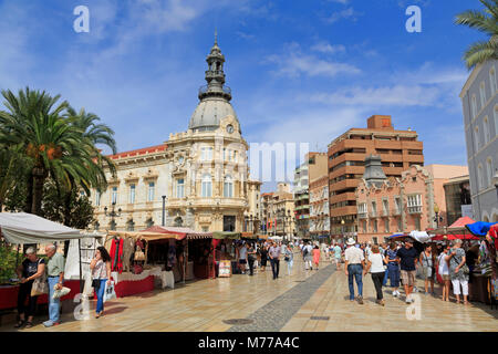 L'Hôtel de ville de Carthagène, Cartagena, Murcia, Spain, Europe Banque D'Images