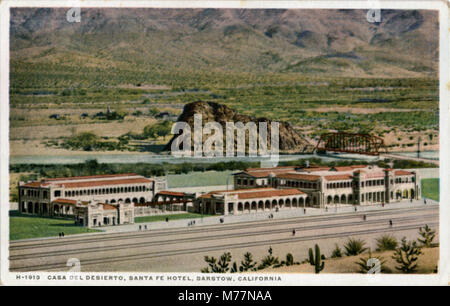 Casa del Desierto, Hôtel Santa Fe, Barstow, Californie. Fred Harvey série. Npar (19800) Banque D'Images