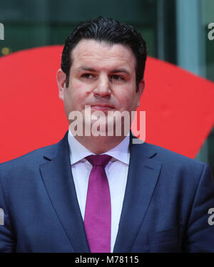 09 mars 2018, Allemagne, Berlin : Hubertus Heil du Parti Social-démocrate (SPD) sera le ministre de l'emploi dans la prochaine grande coalition. Photo : Michael Kappeler/dpa Banque D'Images