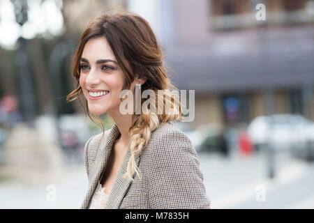 Rome, Italie. Mar 9, 2018. Miriam Leone et Fabio De Luigi participant à la photocall de Metti la nonna au congélateur à Cinema Adriano à Rome Crédit : Silvia Gerbino/Alamy Live News Banque D'Images