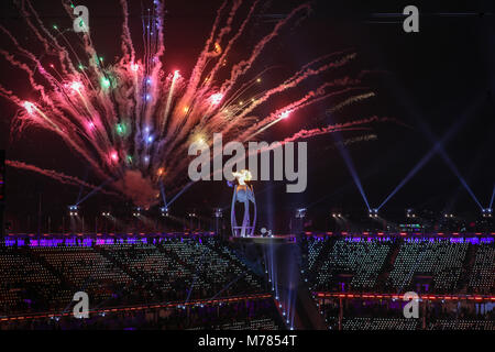 Pyeongchang, Corée du Sud. Mar 9, 2018. Cérémonie d'ouverture des Jeux paralympiques d'hiver Crédit : Marco Ciccolella/Alamy Live News Banque D'Images