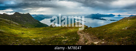 Vue panoramique de Gildeskål et Meløy. Banque D'Images