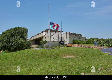 Le Claud E Visiteur de saindoux et centre d'information au Aransas Wildlife Refuge sur la côte du Texas près de Rockport. Banque D'Images