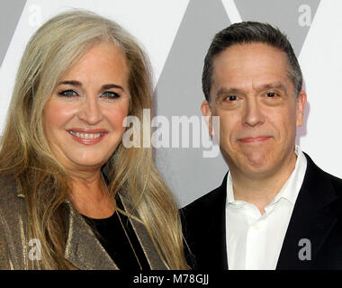 90Th Annual Oscars nominés 2018 Déjeuner-causerie tenu à l'hôtel Beverly Hilton à Beverly Hills, Californie. En vedette : Darla K. Anderson, Lee Unkrich Où : Los Angeles, California, United States Quand : 05 Feb 2018 Credit : Adriana Barraza M./WENN.com Banque D'Images