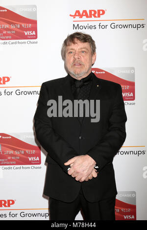 17e Congrès annuel de l'AARP films pour adultes Prix à Beverly Wilshire Hotel le 8 janvier 2018 à Los Angeles, CA avec : Mark Hamill Où : Los Angeles, California, United States Quand : 06 Feb 2018 Credit : Nicky Nelson/WENN.com Banque D'Images