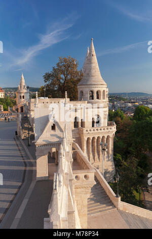 Du Bastion des Pêcheurs, la colline du Château de Buda, à Budapest, Hongrie, Europe Banque D'Images