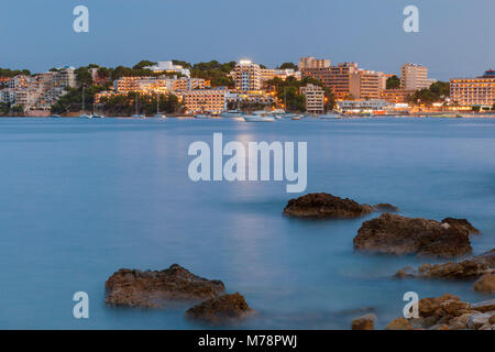 La plage de Palma Nova, Majorque, Îles Baléares, Espagne, Méditerranée, Europe Banque D'Images