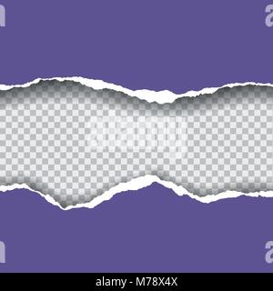 Déchiré violet vecteur réaliste avec de l'espace pour votre texte, isolé sur fond transparent Illustration de Vecteur