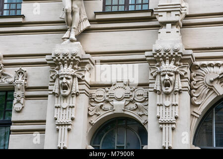 Quartier Art Nouveau (Jugendstil) à Riga, Lettonie Banque D'Images