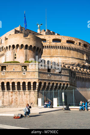 Castel Sant'Angelo (Château de Saint Ange). Rome. Le Latium. L'Italie. Banque D'Images