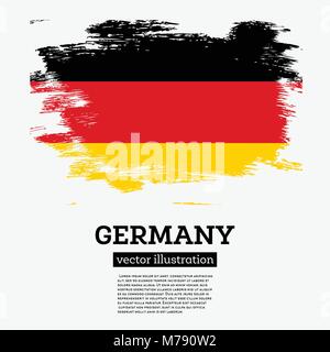 Allemagne drapeau avec des coups de pinceau. Vector Illustration. Illustration de Vecteur