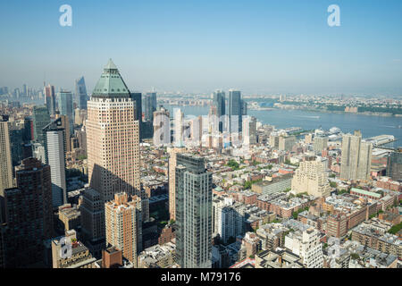 Toits de New York, Manhattan, New York City Banque D'Images