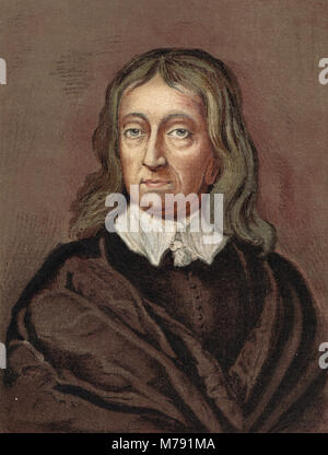 John Milton, poète anglais, (1608-1674) Banque D'Images