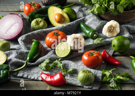 Les Légumes crus sains et biologiques mexicains Ingrédients Herb Banque D'Images