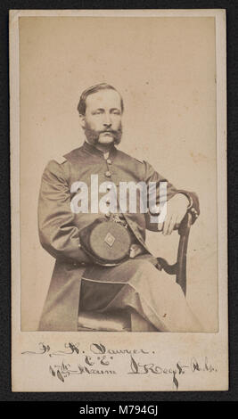 Une photographie du premier sergent Frederick A. Sawyer, officier du 1st Maine Infantry Regiment, en uniforme militaire. Cette image souligne son rôle dans la guerre civile. Banque D'Images