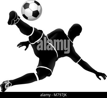 Joueur de soccer Sports Football ossature Illustration de Vecteur