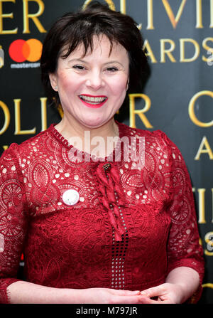 Monica Dolan assistant à la remise des prix de l'Olivier avec Mastercard nominés célébration tenue à l'Rosewood Hotel, Londres. Banque D'Images