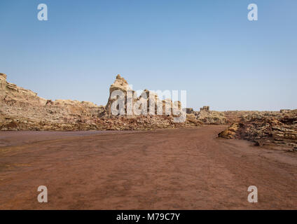 Le paysage volcanique du dallol dans la région Afar, dépression Danakil, Dallol, Ethiopie Banque D'Images