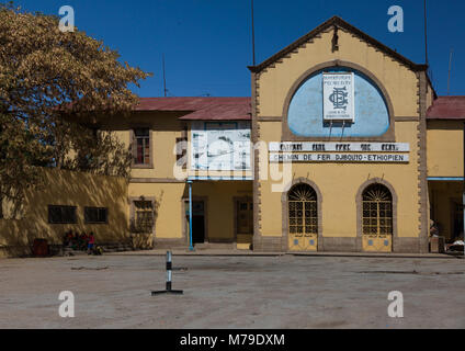 Gare de l'Ethio-Djibouti, chemin de fer, la région de Dire Dawa Dire Dawa, Ethiopie Banque D'Images