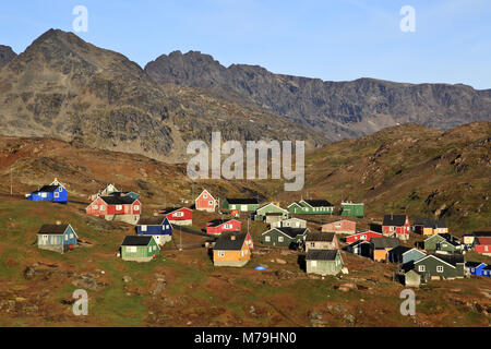 Le Groenland, l'Est du Groenland, de la zone d'Ammassalik, Tasiilaq, Banque D'Images
