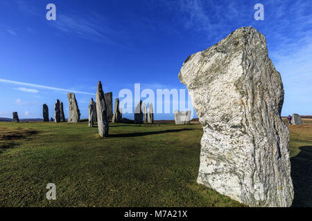Callanish Standing Stones, Isle Of Lewis, Hébrides extérieures, en Écosse Banque D'Images