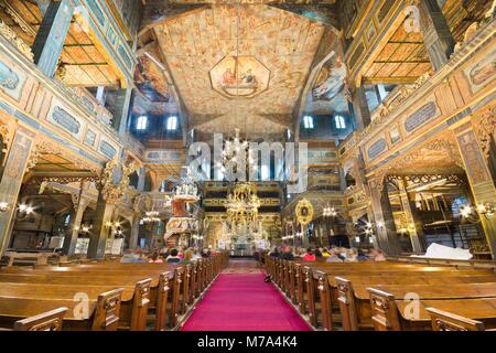 SWIDNICA, POLOGNE - Juillet 05, 2017 : l'intérieur de l'Église protestante de la paix. Il est l'un des plus grands édifices religieux à pans de bois en Europe. Dans Banque D'Images