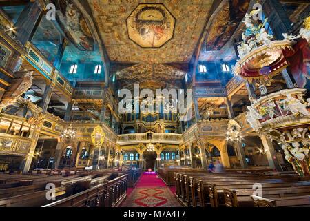SWIDNICA, POLOGNE - Juillet 05, 2017 : l'intérieur de l'Église protestante de la paix. Il est l'un des plus grands édifices religieux à pans de bois en Europe. Dans Banque D'Images