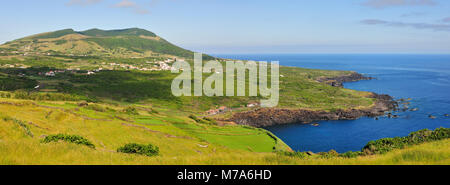 Caldeira et Folga bay. Île de Graciosa, Açores. Portugal Banque D'Images