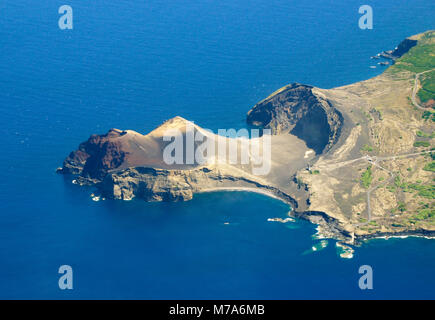 Le dos Capelinhos Vulcão (volcan Capelinhos) dernière éruption a été en 1957. C'est une attraction majeure dans les îles des Açores pour son histoire, sa géologie et Banque D'Images