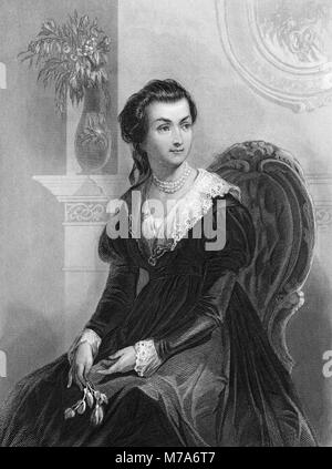 Abigail Adams (née Smith : 1744-1818), épouse du 2e président américain John Adams. Gravure par Christian Schussele, 1856. Banque D'Images