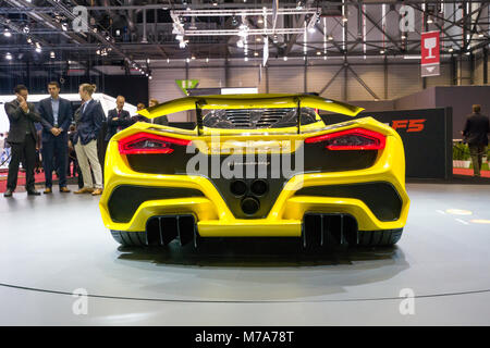 La Hennessey Venom F5 au salon de l'Automobile de Genève à Palexpo le centre des congrès, le 07 mars 2018 à Genève, Suisse Banque D'Images