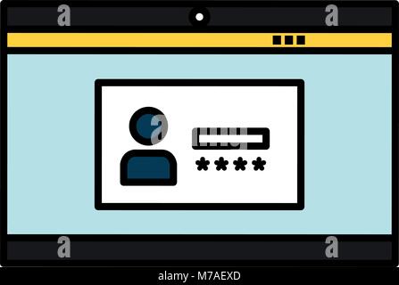 L'icône de l'accès à l'interface de connexion Illustration de Vecteur