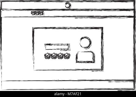 L'icône de l'accès à l'interface de connexion Illustration de Vecteur