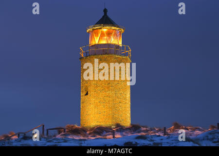 Ancien phare de l'île de Sylt, Kampen, les Frisons du nord, Schleswig - Holstein, Allemagne, Banque D'Images