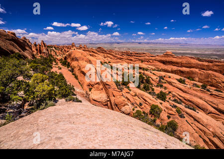 Les USA, Utah, grand comté, Moab, Arches National Park, Devils Garden Trail Banque D'Images