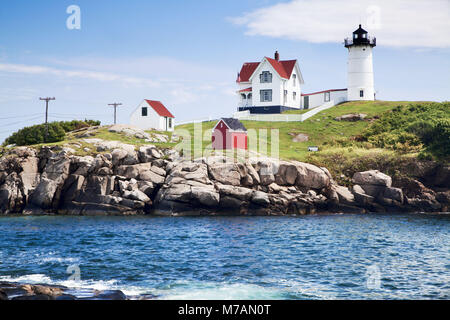 Les USA, New York, Maine, Nubble Island, Cape Neddick Lighthouse Banque D'Images