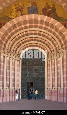 Speyer, Kaiserdom / cathédrale, UNESCO World Heritage Site, portail principal Banque D'Images