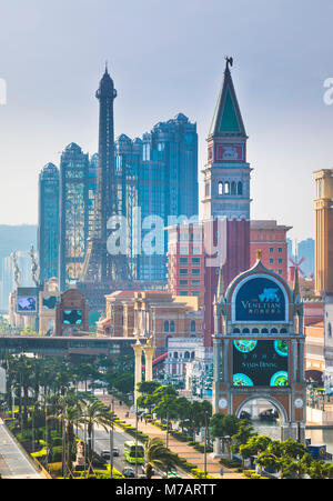 La Chine, Macao, ville du District de Taipa, Strada do Istmo Avenue Banque D'Images