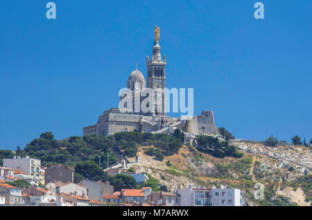 La ville de Marseille,France, Skyline, Notre Dame de la Garde, Temple Banque D'Images