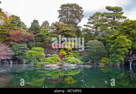 Le Japon, la ville de Kyoto, les jardins du Palais Impérial Banque D'Images