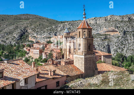 Espagne, Aragon, province de Teruel, Ville Albarracin Banque D'Images