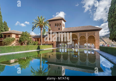 Espagne, Andalousie, Grenade, ville de l'Alhambra, l'UNESCO (W.H.), Jardin Partal, Damas Tower Banque D'Images