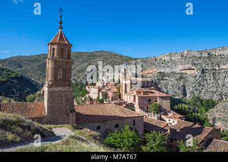 Espagne, Aragon, province de Teruel, Ville Albarracin Banque D'Images