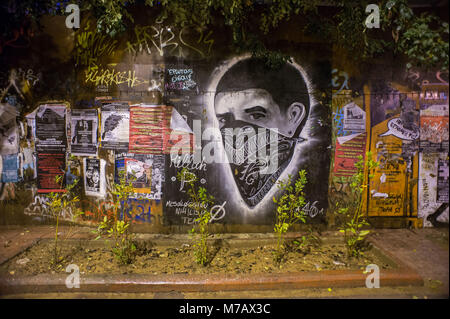 Athènes. Murales, Exarhia. La Grèce. Banque D'Images