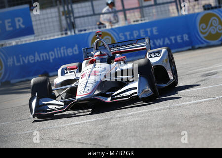 Saint Petersburg, Florida, USA. Mar 9, 2018. 09 mars, 2018 - St Petersburg, Floride, USA : force de volonté (12) tient à la voie à la pratique pour le Grand Prix de Firestone à rues de Saint-Pétersbourg de Saint-Pétersbourg, à Saint-Pétersbourg, en Floride. Crédit : Justin R. Noe Asp Inc/ASP/ZUMA/Alamy Fil Live News Banque D'Images