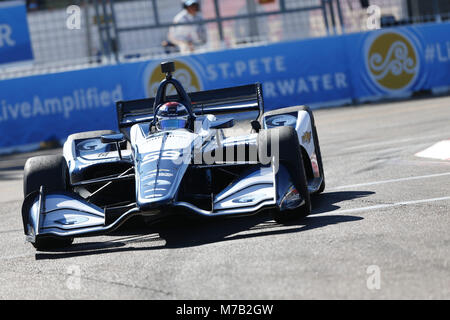 Saint Petersburg, Florida, USA. Mar 9, 2018. 09 mars, 2018 - St Petersburg, Floride, USA : Max Chilton (59) tient à la voie à la pratique pour le Grand Prix de Firestone à rues de Saint-Pétersbourg de Saint-Pétersbourg, à Saint-Pétersbourg, en Floride. Crédit : Justin R. Noe Asp Inc/ASP/ZUMA/Alamy Fil Live News Banque D'Images