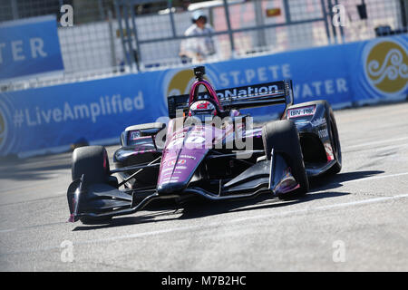 Saint Petersburg, Florida, USA. Mar 9, 2018. 09 mars, 2018 - St Petersburg, Floride, USA : Jack Harvey (60) tient à la voie à la pratique pour le Grand Prix de Firestone à rues de Saint-Pétersbourg de Saint-Pétersbourg, à Saint-Pétersbourg, en Floride. Crédit : Justin R. Noe Asp Inc/ASP/ZUMA/Alamy Fil Live News Banque D'Images