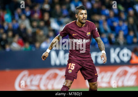 Malaga, Espagne. 9 mars, 2018. LaLiga match de football entre Malaga CF vs FC Barcelone à la stade La Rosaleda. © ABEL F. ROS/Alamy Live News Banque D'Images